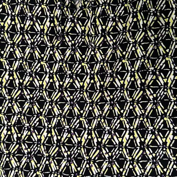 Liz Claiborne Black and Green Design Blouse, Large - Picture 4 of 6
